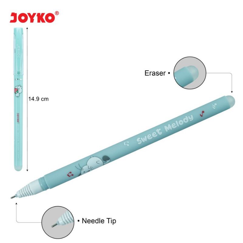 (1 PCS) PULPEN BISA DIHAPUS JOYKO GP-334 SHOKYO 7 GEL 0,5 mm