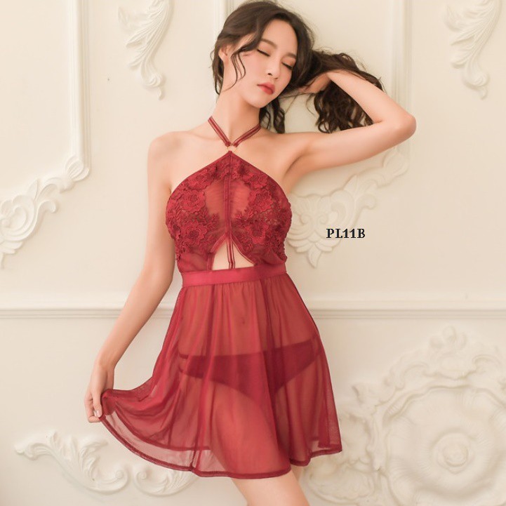 [PRODUK TERLARIS] LINGERIE SEXY BAJU TIDUR SEKSI LINGERIE SLEEPWEAR PREMIUM MERAH PL11B