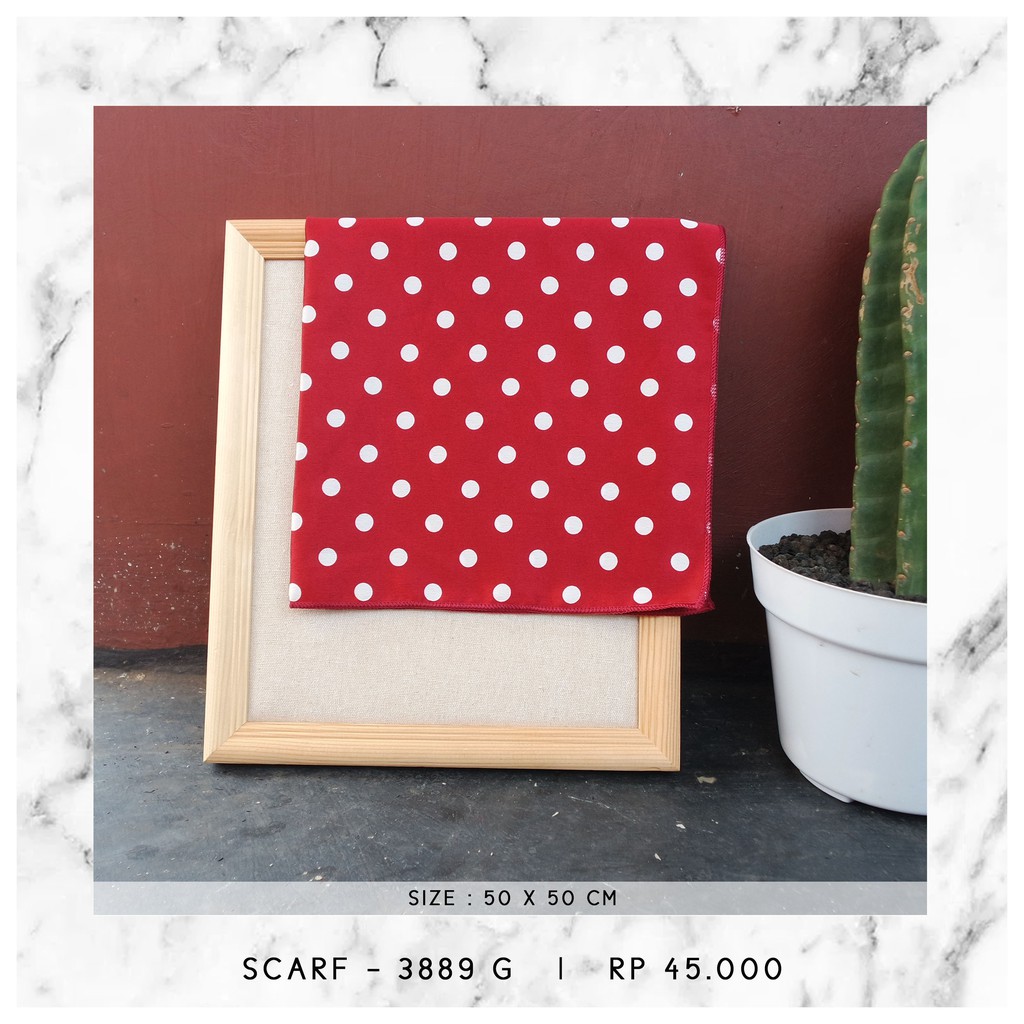 NECK SCARF / SYAL KOREA / SCARF PATTERN (SIZE 50 X 50 CM) - 3889 / 4067-3889 G