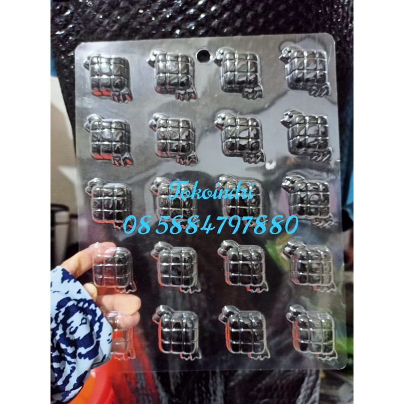 Cetakan Coklat Cetakan Puding Ketupat 20 Cav Cetakan Coklat Plastik
