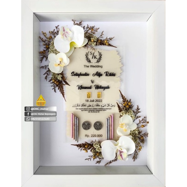 mahar akrilik rustik