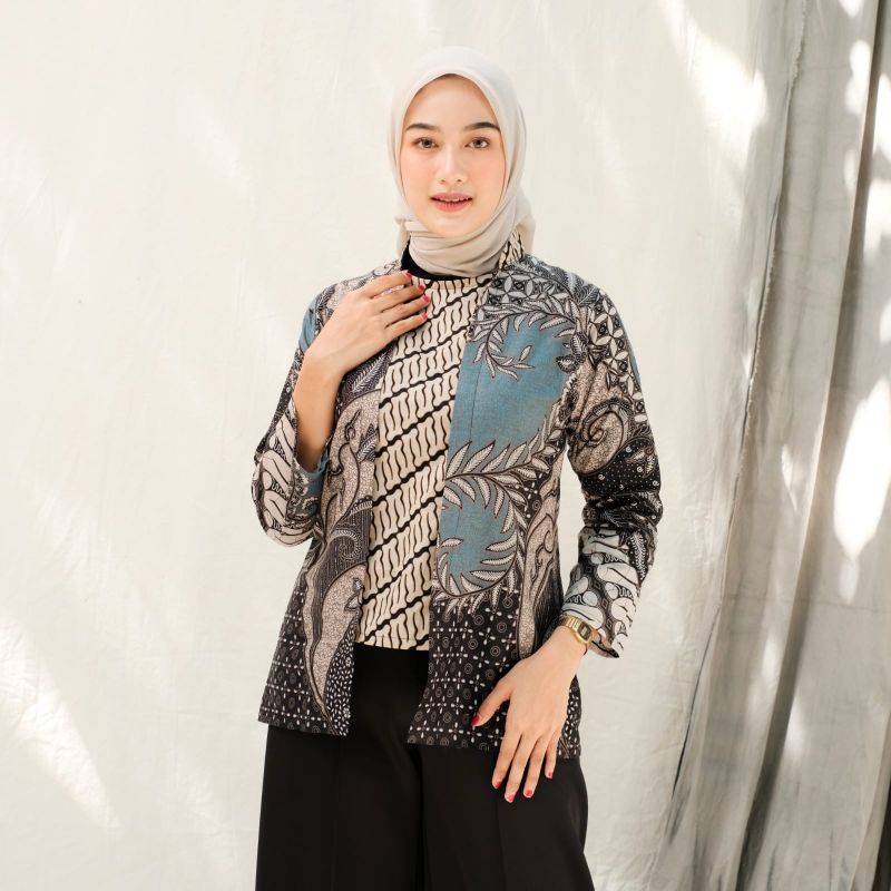 BAJU BATIK WANITA MODERN MONALISA GENES M,L,XL asli PEKALONGAN/BATIK JABIR