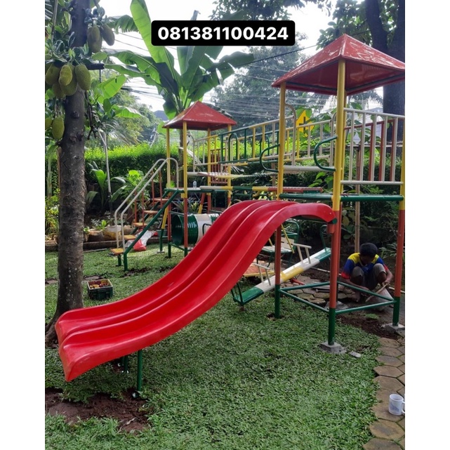 playground besar komplit dengan ayunan perosotan besi anti karat free ongkir jakarta