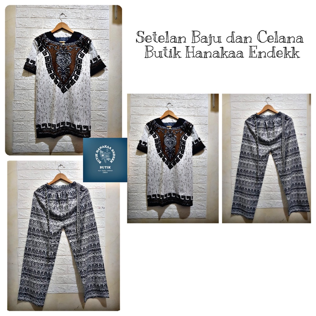 Set/Setelan Baju dan Celana Etnik Love Pria/Wanita (Unisex)