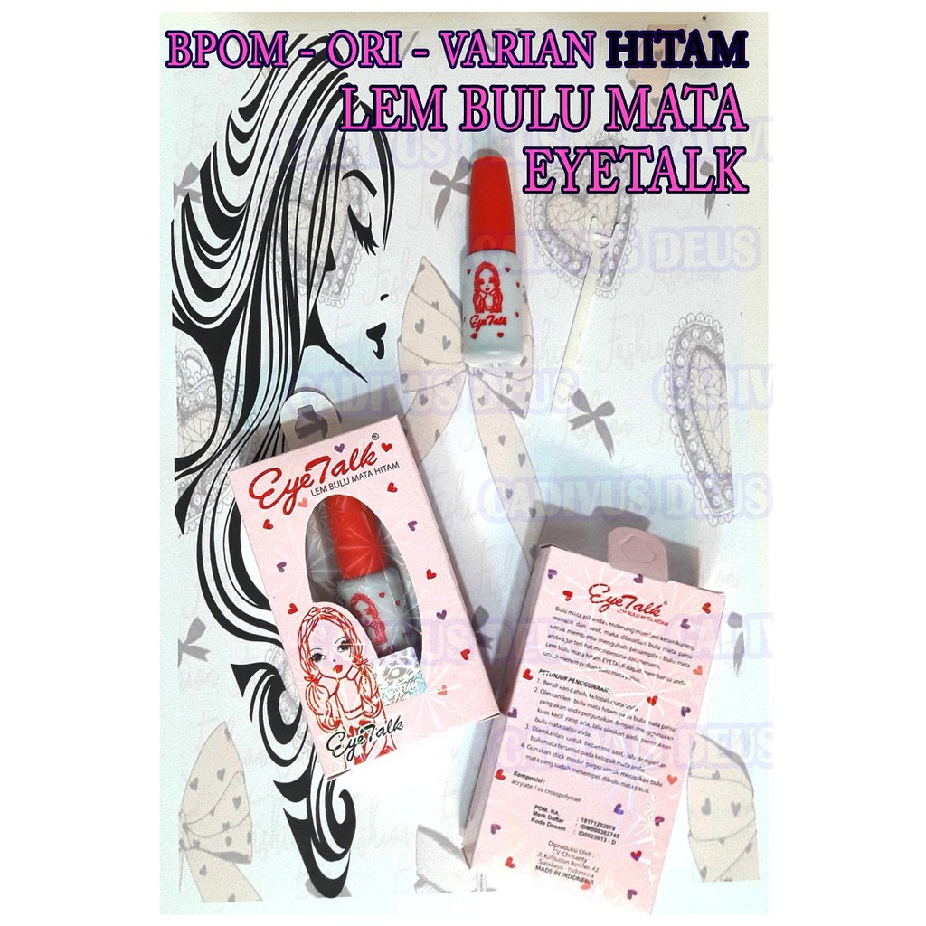 LEM BULU MATA - EYELASH GLUE - EYETALK - BPOM ORIGINAL - HITAM