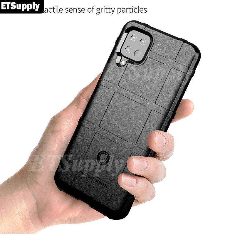 Casing Hp ETSupply Untuk Samsung Galaxy M12 A42 Mewah Silicone Shockproof Penutup ponsel Soft Carbon