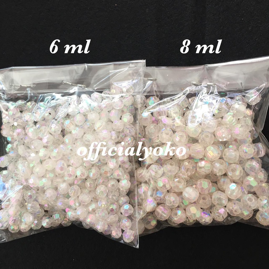 8mm MUTE MONTE MANIK BEAD SEGI PELANGI 8mm (30gram)