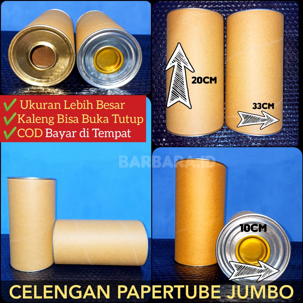 PAPERTUBE BESAR POLOSAN celengan nabung viral bisa buka tutup Dan PERMANEN PAPERTUBE BESAR (L) bahan