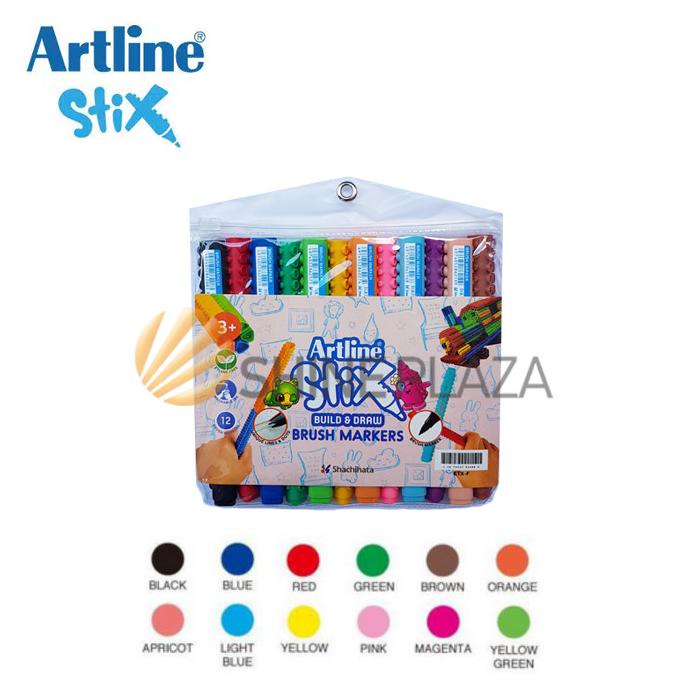 

[[COD]] Artline Stix Brush Marker Set 12 TERJAMIN Kode 340