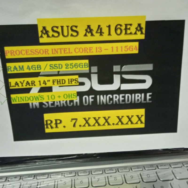 ASUS A416EA I3 1115G4 4GB SSD 256GB