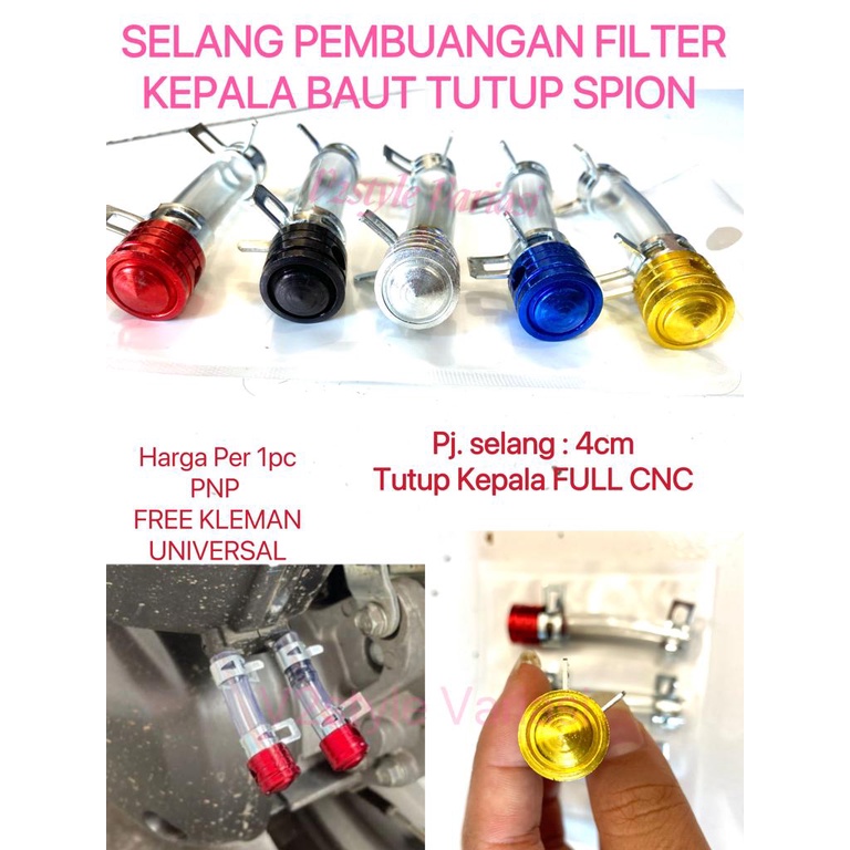 TUBE DRAIN AIR SELANG Filter UDARA Beat SCOOPY NMAX AEROX NEW OLD PCX Vario 125 150 160 NEW LED TUBEDRAIN FINO M3 MIO J SPACY slang BENING 4CM SET KLEMAN 2 PCS PNP CNC nEpel Pilter nApel mesin cvt VARIASI TUTUP SPION CNC MERAH GOLD SILVER BIru hitam ORI