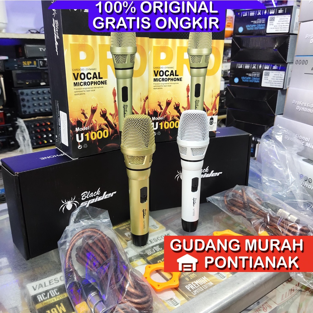 Mic Blackspider U1000 Original Asli Suara Jernih dan NYARING