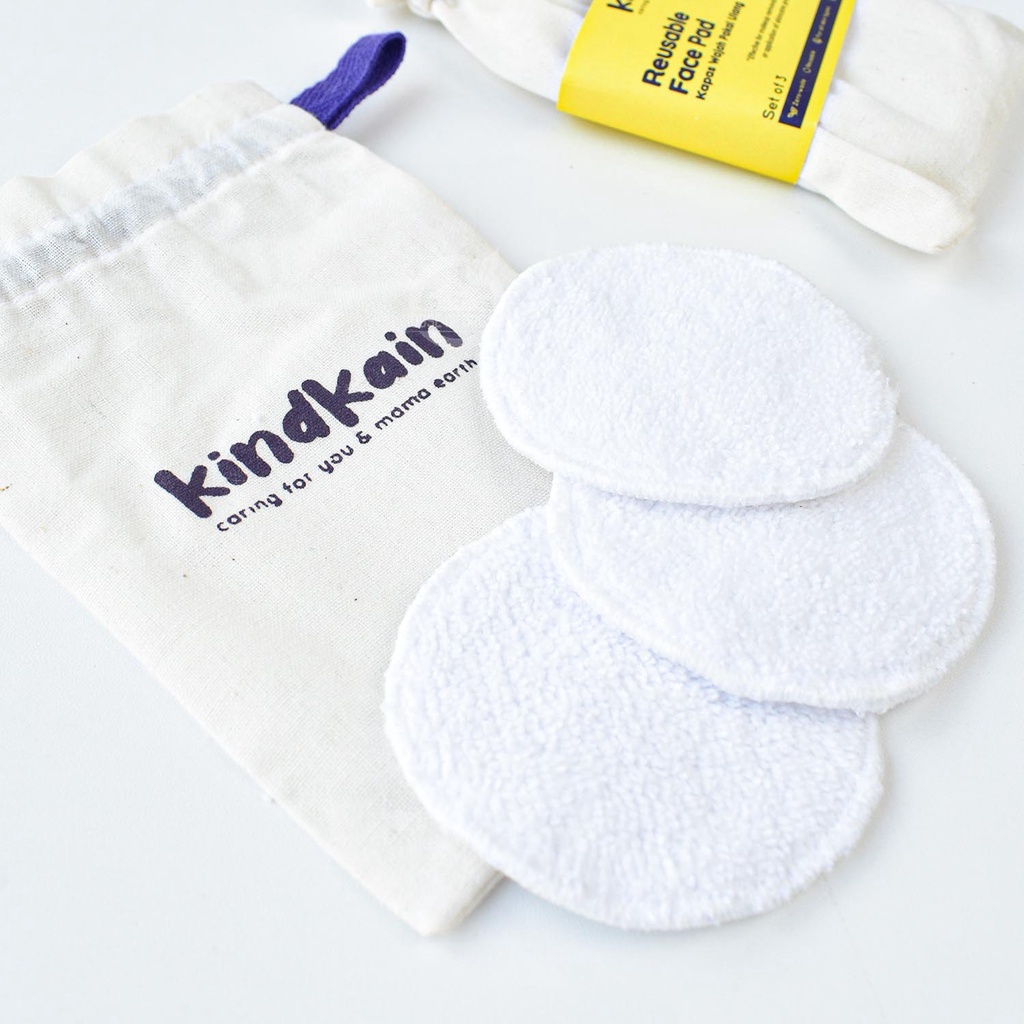 Kindkain Reusable Face Pad / Kapas Wajah Pakai Ulang