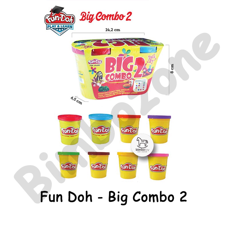 Bimbozone - Lilin Mainan Anak FunDoh - Mainan anak perempuan Fun-Doh Refill mainan anak laki laki Fun Doh BIG COMBO 2