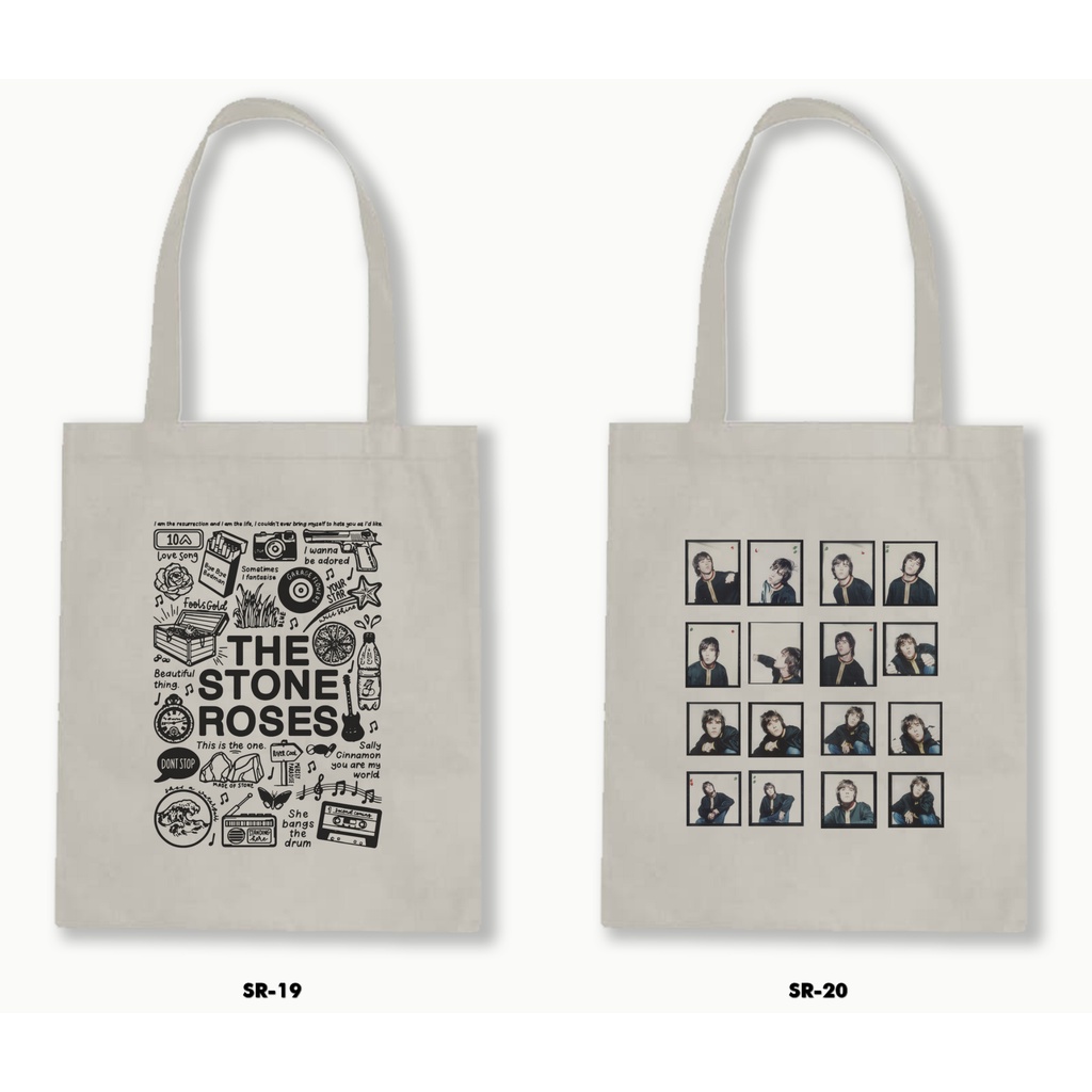 TOTE BAG BLACU - THE STONE ROSES 01