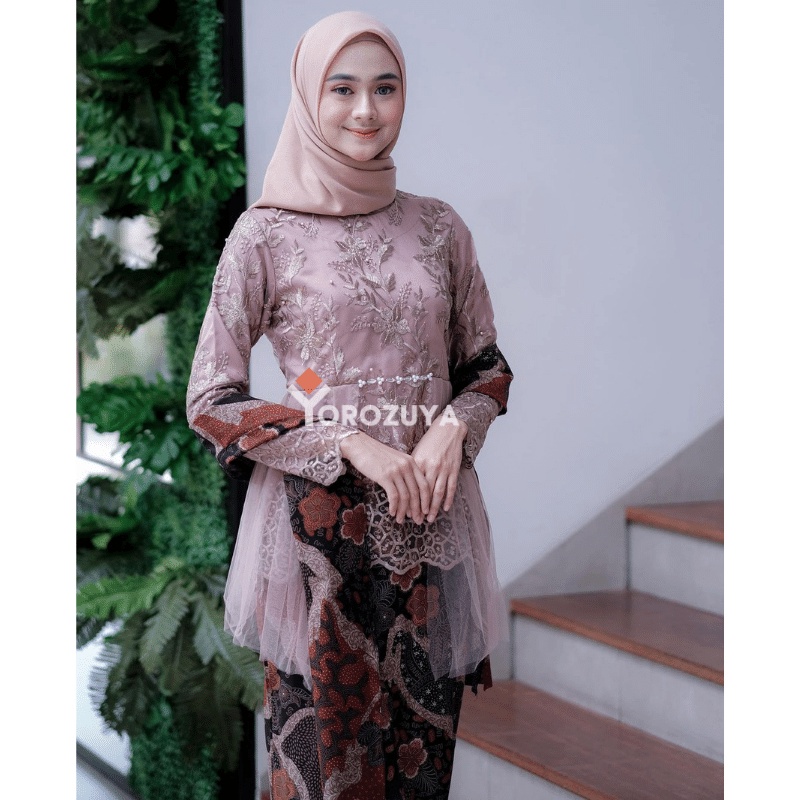 Kebaya Couple Modern, Kebaya Tunangan Lamaran, Kebaya Wisuda, Kebaya Kondangan-KEBAYA+ROK (NUDE)