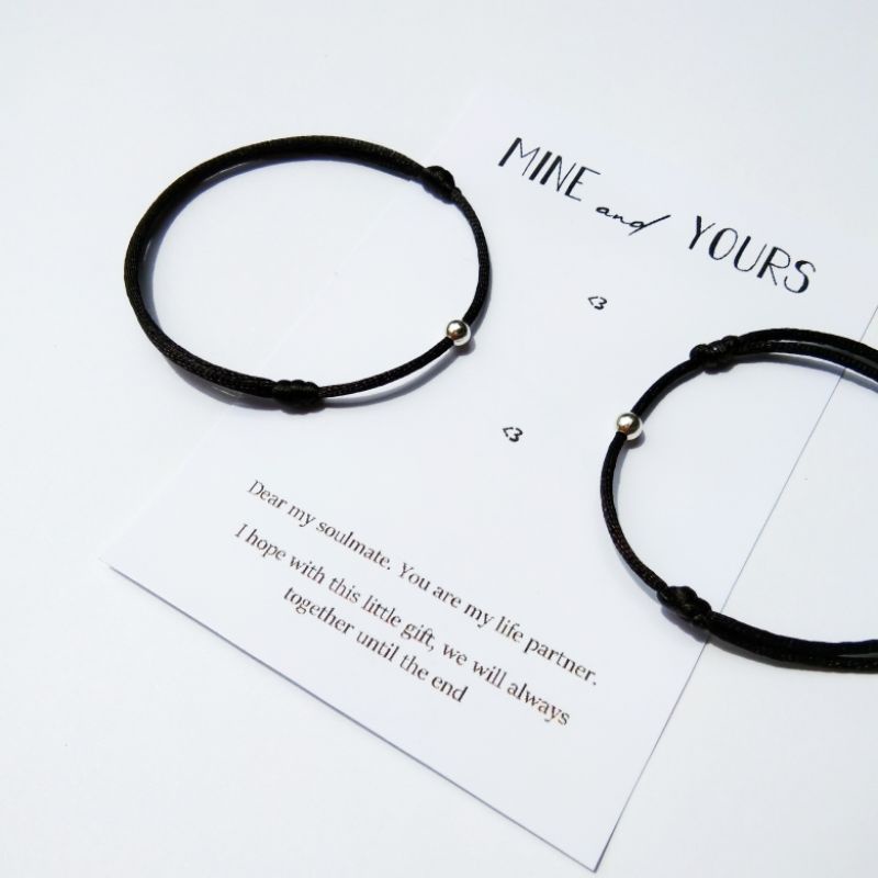 Gelang Couple Pasangan Minimalis - Simple Bracelet Mine &amp; Yours (my only series)