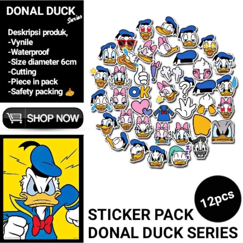 

sticker donal duck/stiker donal bebek/stiker pack donal bebek