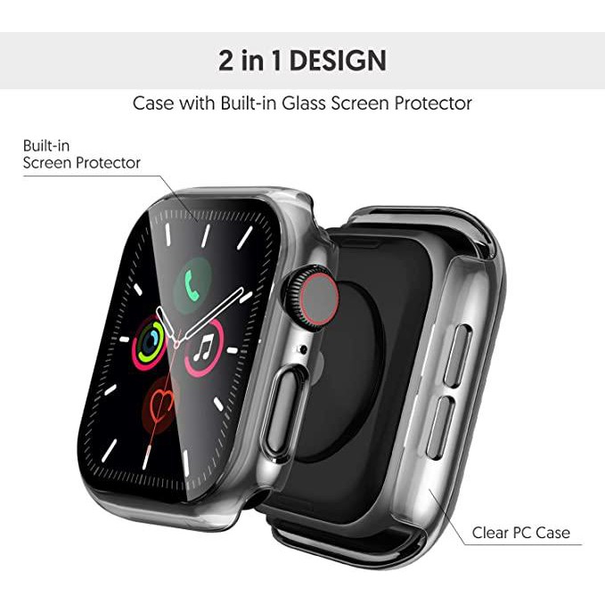 Apple Watch Case PC + Class Case Tempered Glass