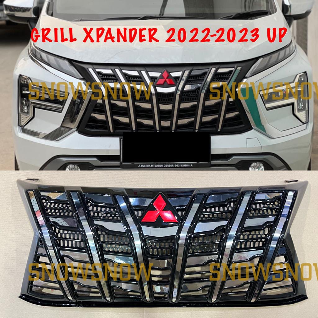 Grill Bumper Depan New Xpander 2022 2023 Alphard Hitam List Chrome