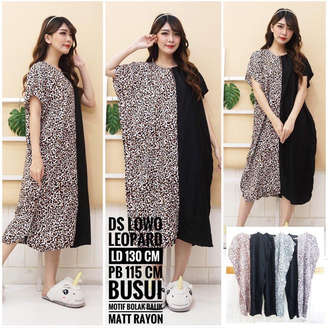 FULAIZAH BATIK - Daster lowo leopard releting depan busui bumil