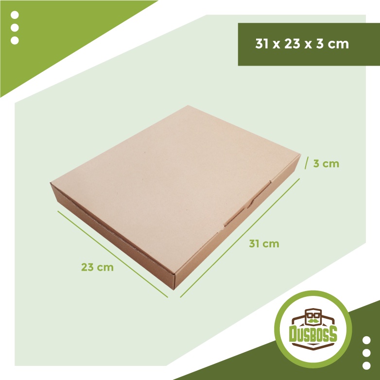

Kardus karton uk.31x 23 x 3cm - Die Cut - kotak baju/ hadiah/packaging