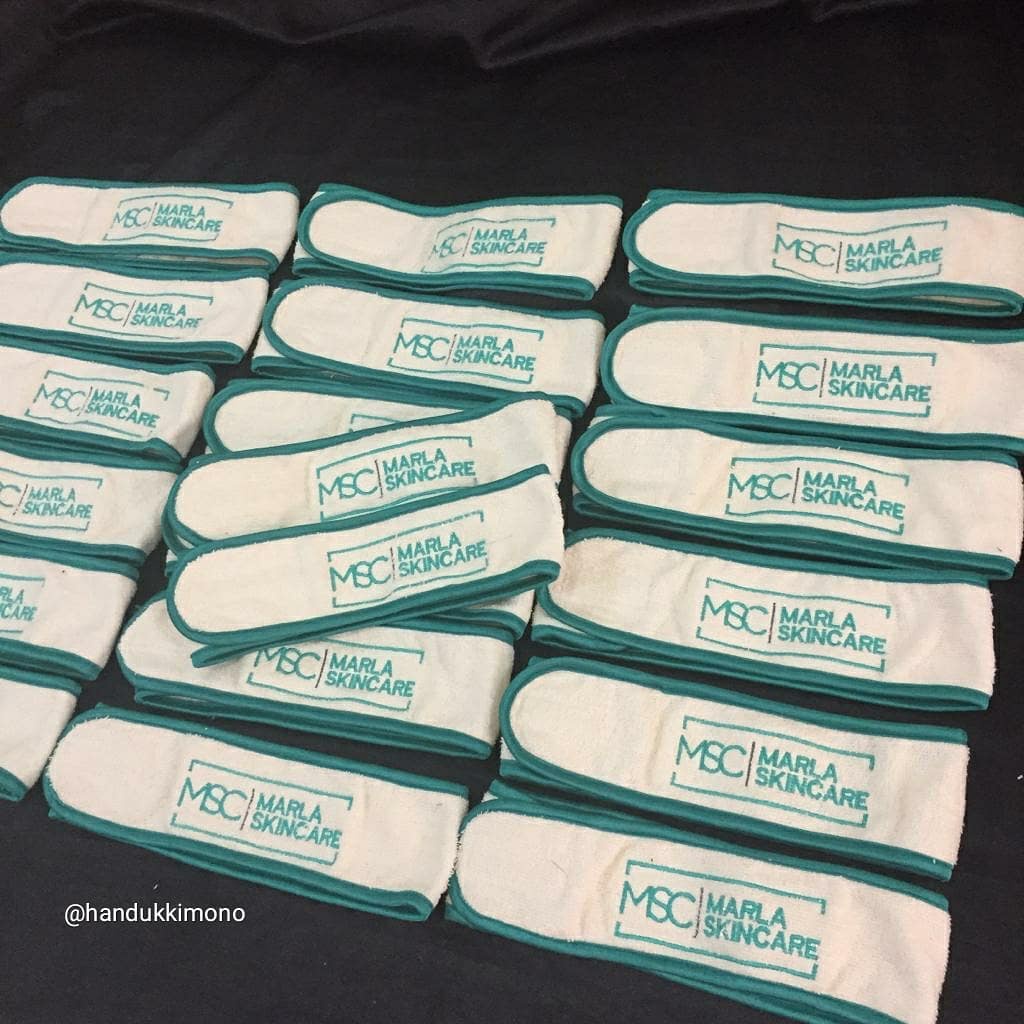 Bandana/Head Band Salon Handuk Bordir (20 Pcs)