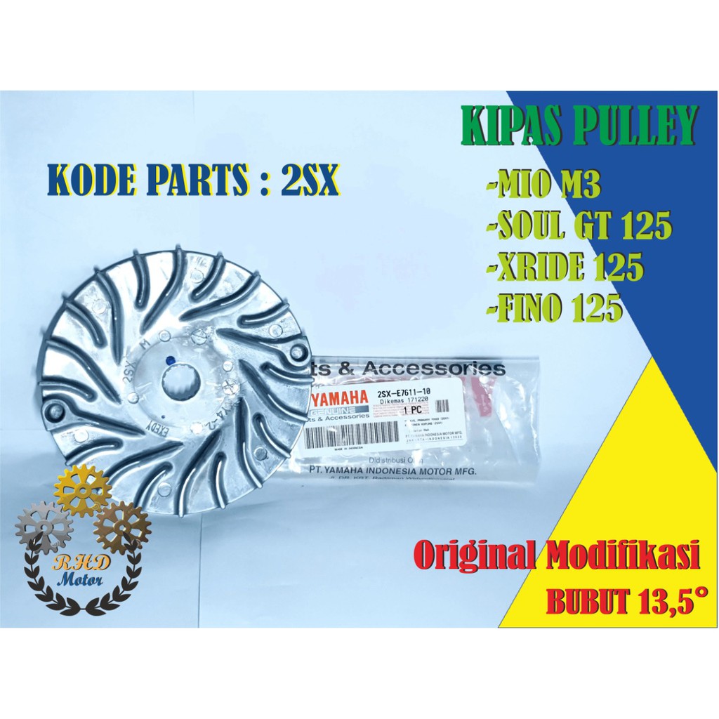 Pulley Kipas Yamaha MIO M3, SOUL GT, XRIDE, FINO Original Modifikasi