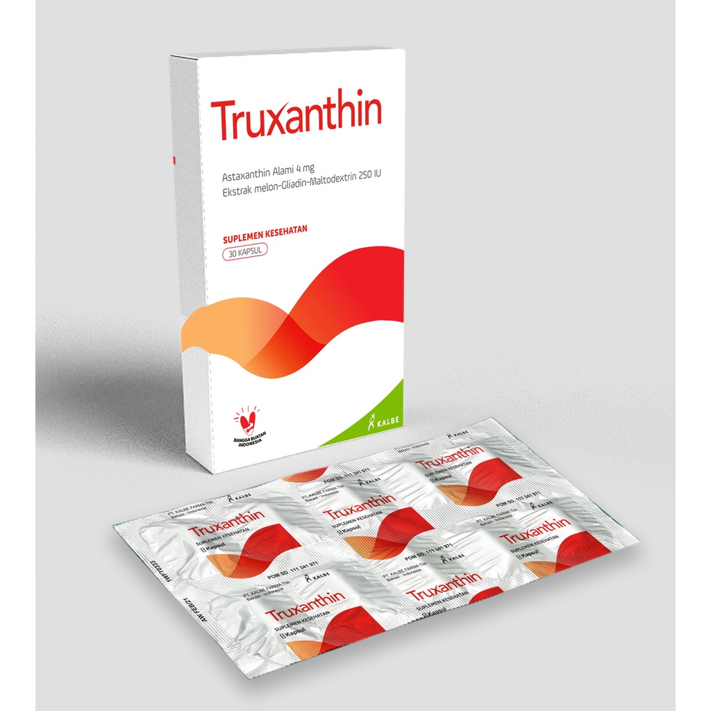 Truxanthin – Suplemen Anti Aging untuk mencegah Kerutan, Kulit Kusam isi  30 Kapsul