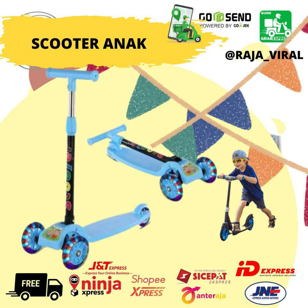 Mainan scooter anak - kickboard scooter roda led - scooter otoped anak roda 3