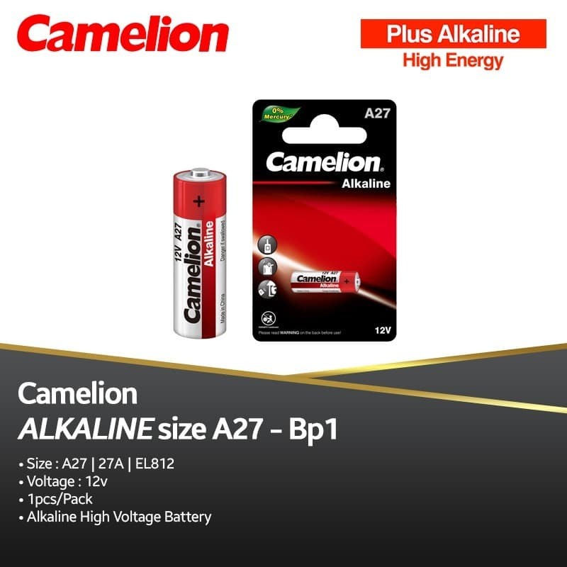 Camelion Baterai Alkaline A27 BP1 | Baterai A27