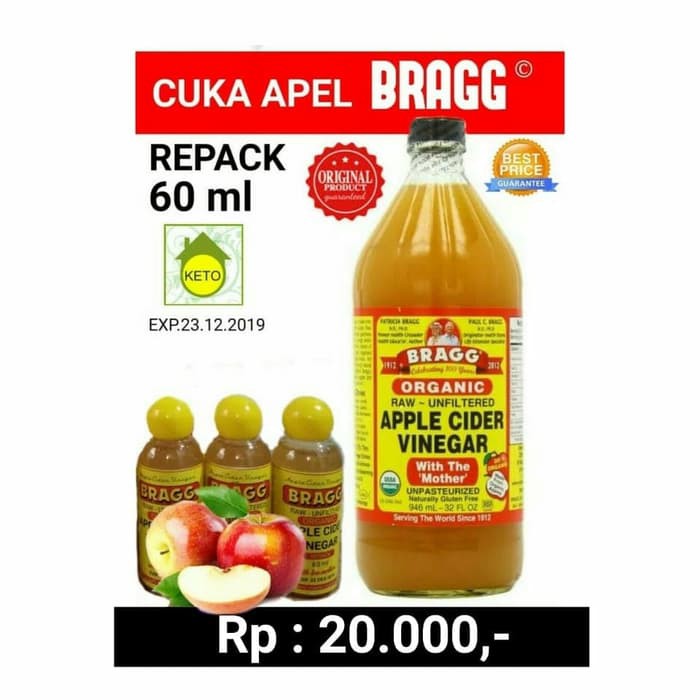 

Terlaris Cuka Apel BRAGG Repack 60 ml Spesial