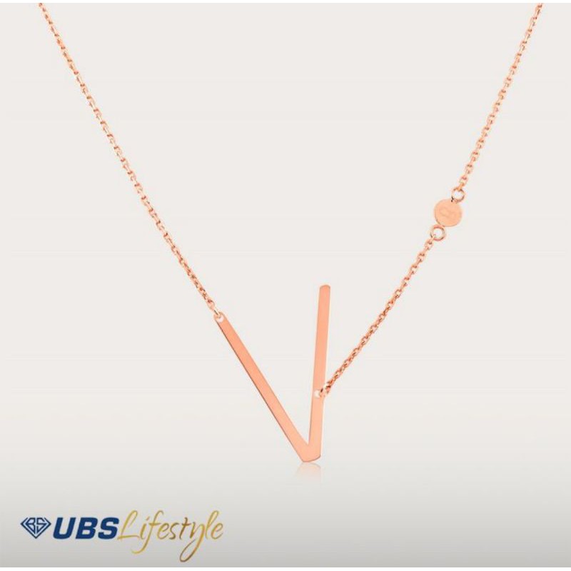 KALUNG EMAS UBS ALPHABETA CARENDELANO V - ROSE GOLD 750 - KKV13779-1