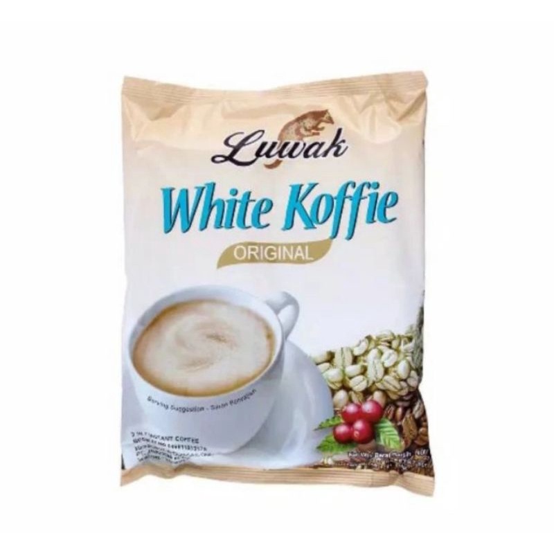 HALAL Luwak White Coffee Original / Less Sugar Sachet 20gr x 10 pcs