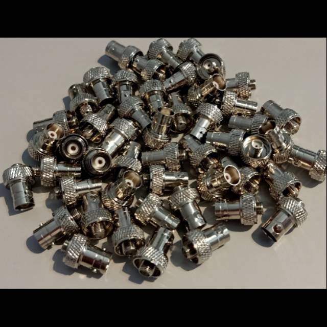 Konektor BNC To Sma Female Silver / Sambungan BNC ke Sma Female