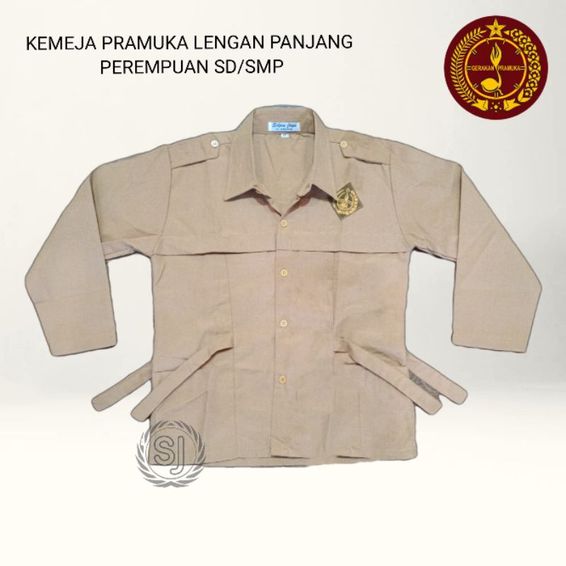 Seragam sekolah baju pramuka penggalang panjang putri SD/SMP