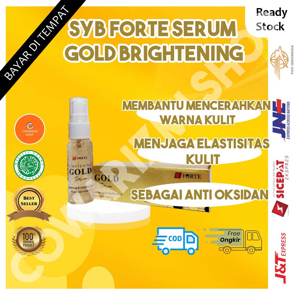 SYB FORTE SERUM GOLD BRIGHTENING GLOWING PERAWATAN KECANTIKAN KULIT WAJAH GLOW ORIGINAL BPOM