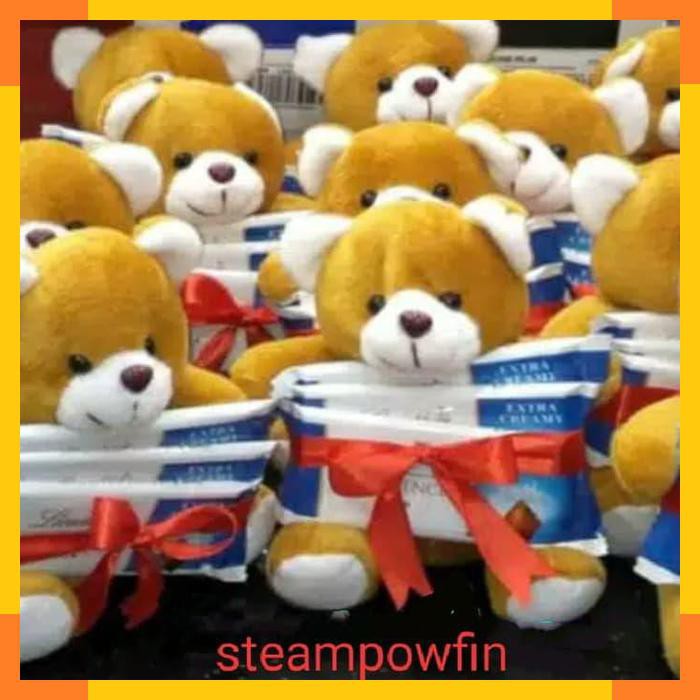 

Teddy Bear & 3 Lindt Extra Creamy Chocolate Gift Cokelat Coklat Boneka