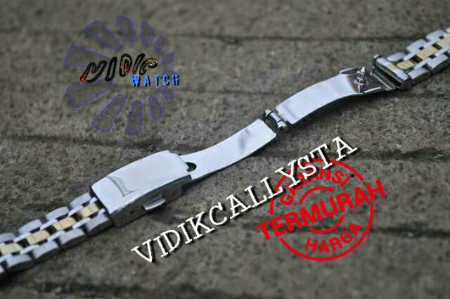 STRAP TALI JAM TANGAN RANTAI 14 16 18 MM UNIVERSAL KOMBINASI  SILVER GOLD STAINLESS