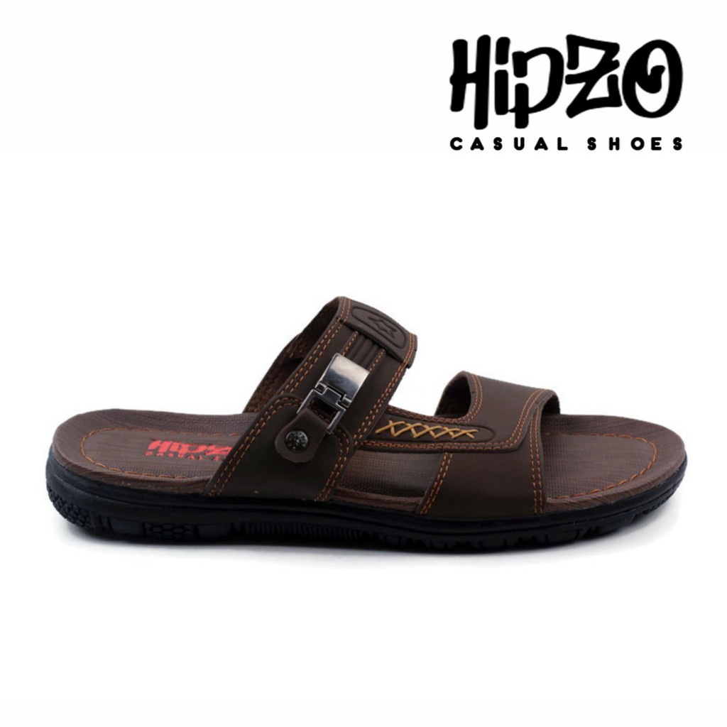 SANDAL KULIT SELOP PRIA KASUAL PELINDUNG KAKI UNTUK COWOK DEWASA ORIGINAL 100% HIPZO CT-01 SANDAL SANTAI FORMAL