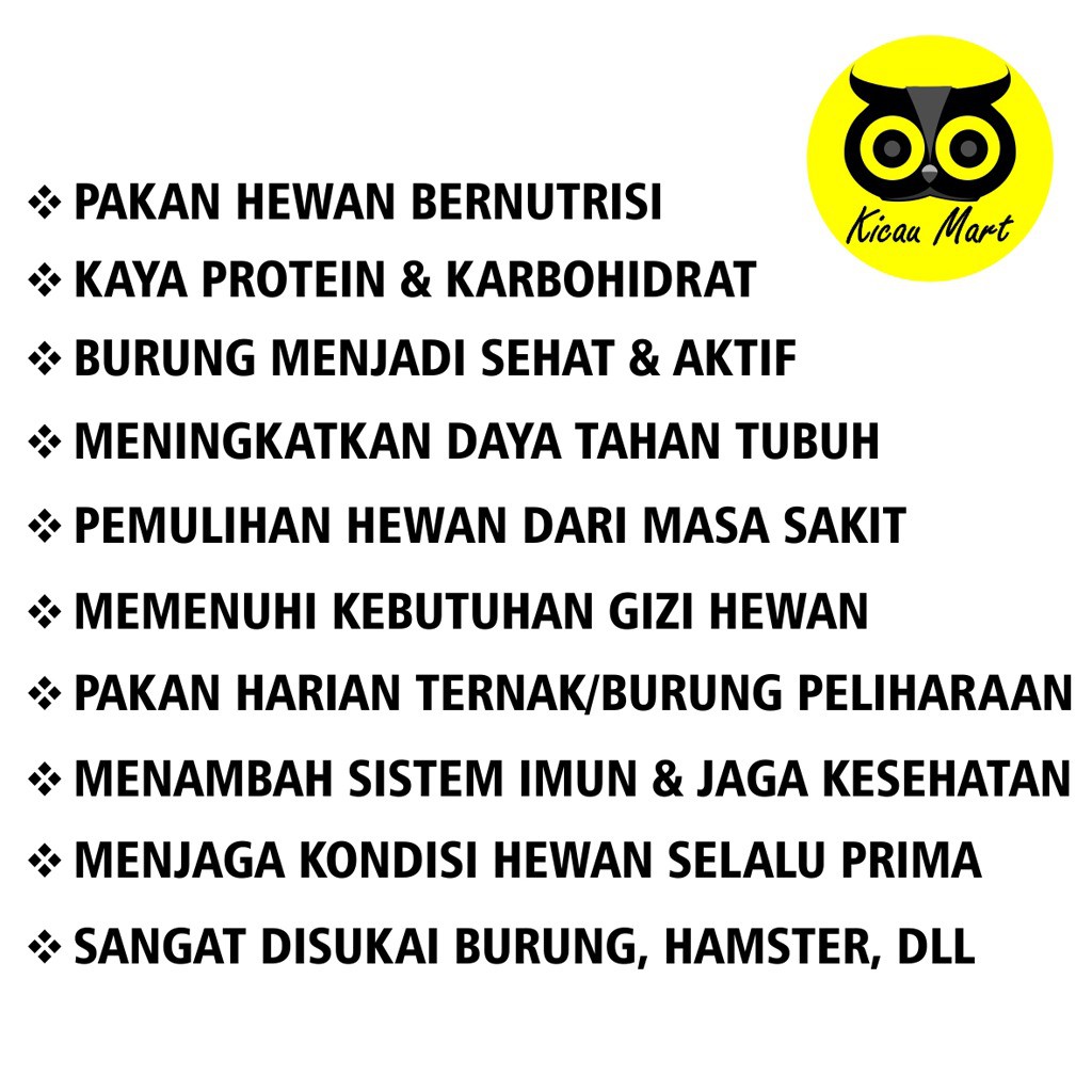 BIJI SAWI SEMPATI 500 GRAM PAKAN MAKANAN BURUNG KENARI PERKUTUT FINCH LOVEBIRD BLACKTHROAT DLL BSW5
