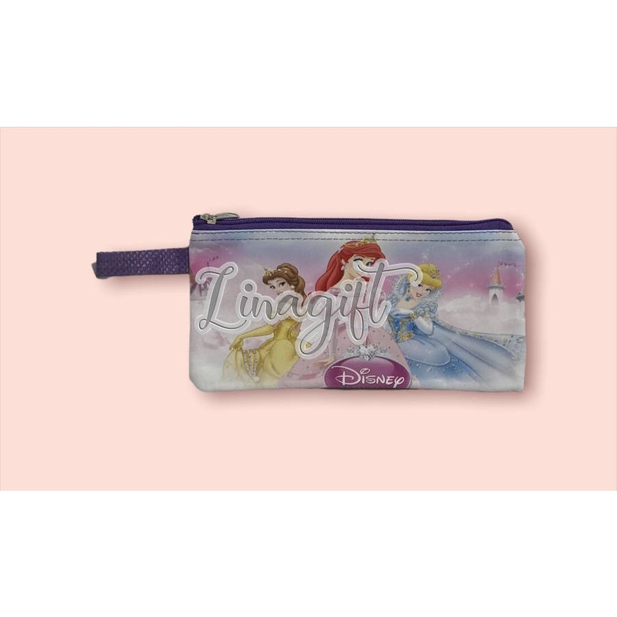 TEMPAT PENSIL DOMPET PENSIL KAIN / PENCIL CASE NATAL DISNEY PRINCESS HELLOKITTY MICKEY / HADIAH KADO NATAL / MERRY CHRISTMAS