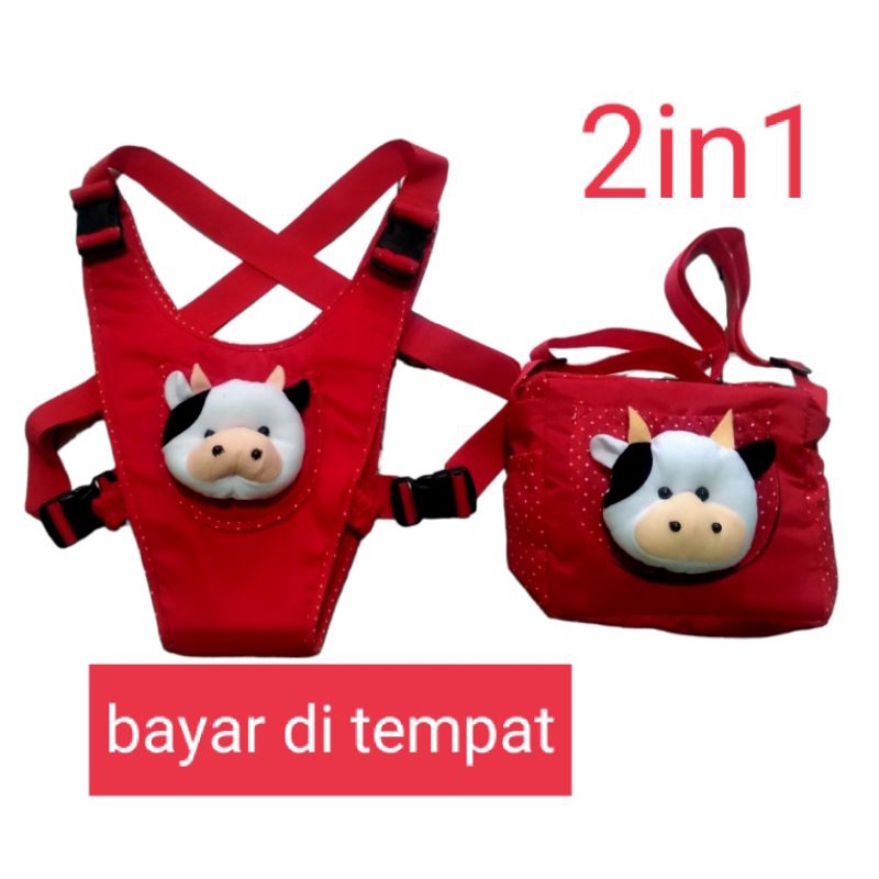 2in1 set tas dan gendongan bayi depan