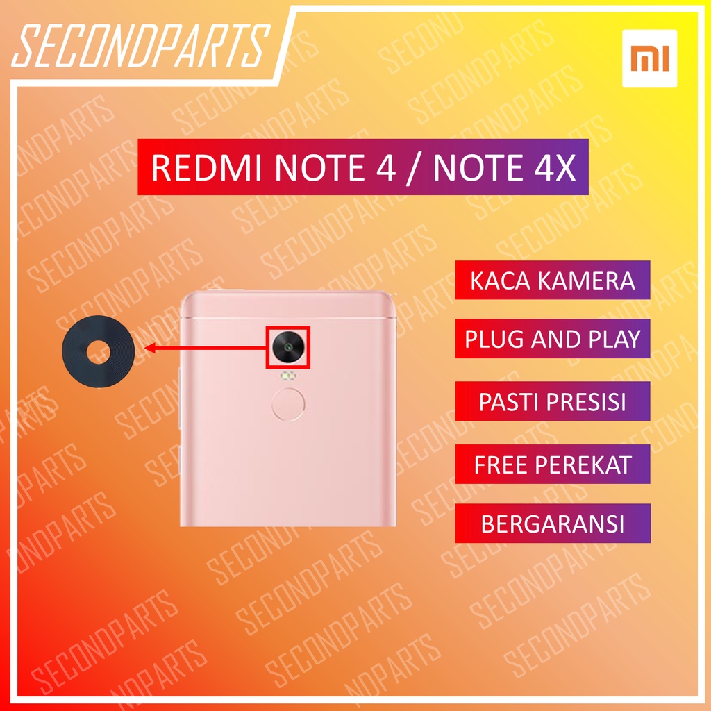 KACA LENSA KAMERA XIAOMI REDMI NOTE 4 NOTE 4X ORIGINAL COPOTAN