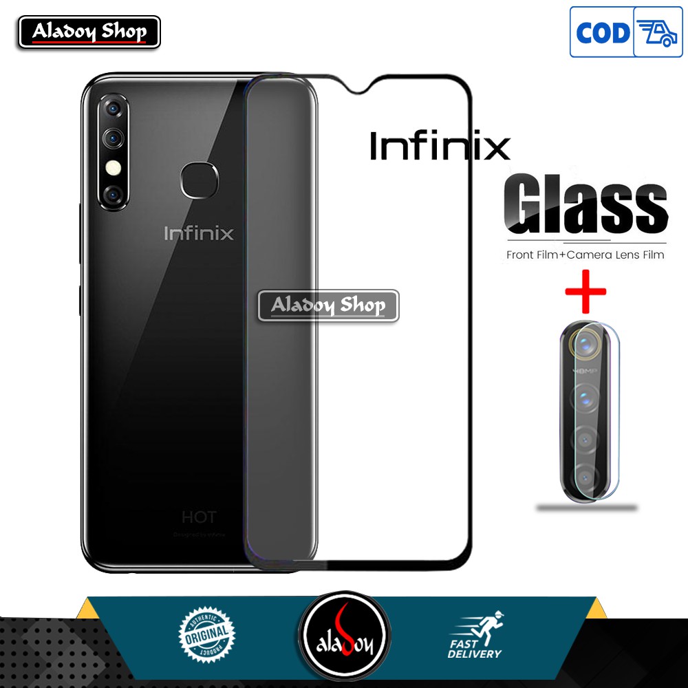 Paket Tempered Glass Layar Infinix Hot 8 , Infinix S5 , S5 Lite Free Tempered Glass Camera Lens