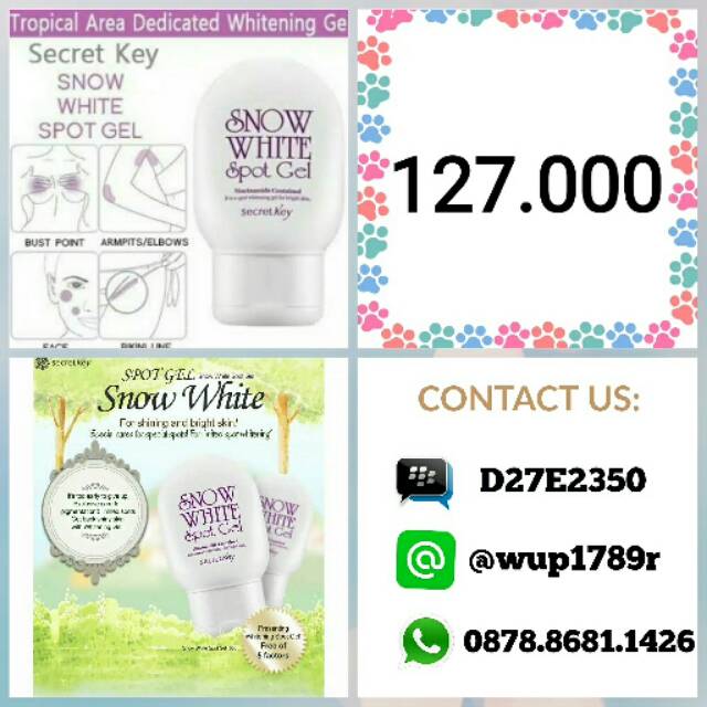 

Snow white spot gel