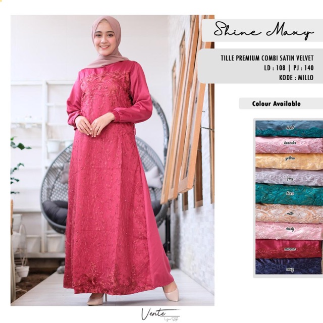Shine maxy dress brokat jumbo big size