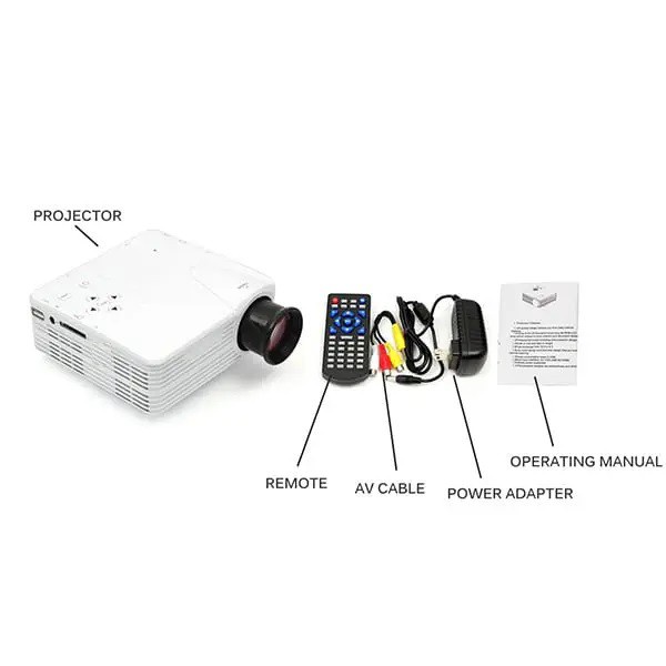 H100 - MIni LED Projector 100 Lumens - Proyektor LED Portabel Untuk Entertainment dan Hiburan