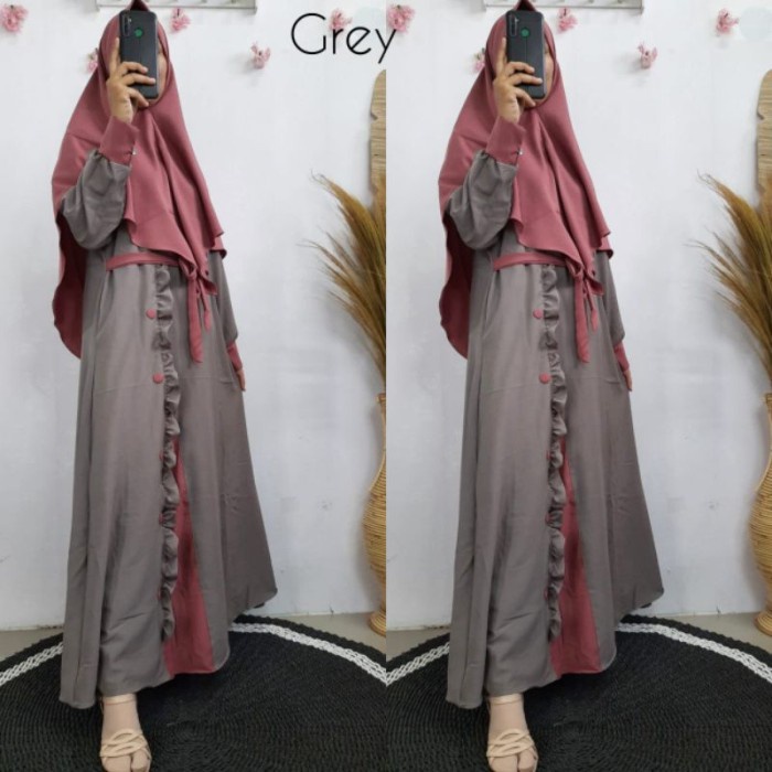 Baju Gamis Wanita Syar'i Muslim Remaja Gamis Wanita 2021 New Model - 3