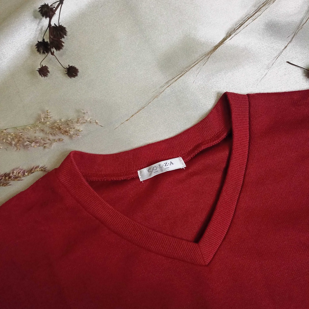 [THRIFT] Crewneck Maroon Polos Wanita COLZA C6